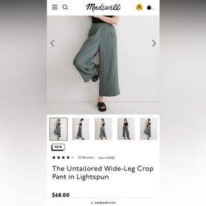 Madewell Untailored Wide-leg Crop Pant